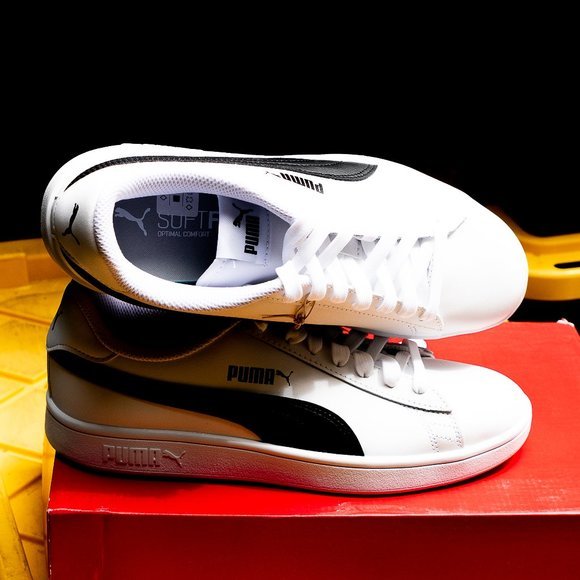 PUMA White Smash V2 Men\'sLeather‎ Sneakers main image 4